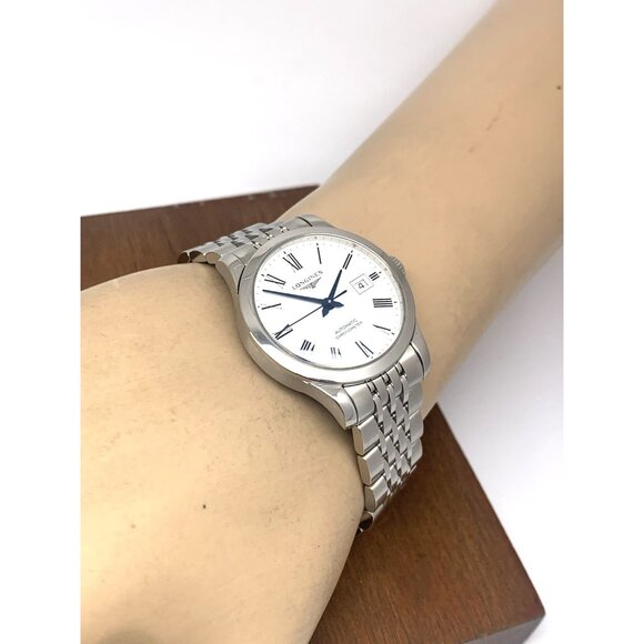 Longines Women's Watch L23214116 Record Swiss Automatic White Dial 30mm Steel - Picture 5 of 14